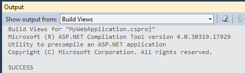 Build Views command for Visual Studio – Duncan Smart's Blog